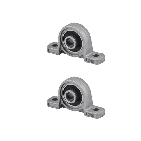 Two kp08 pillow bearing blocks from the 250mm / 9.84inch t8 lead screw nut set, ideal for CNC, automation, and DIY applications.