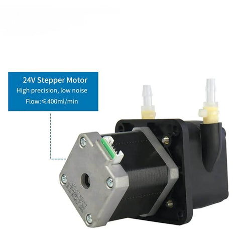 Side view of KPHM400-ST high Flow Stepper Motor peristaltic Pump 24V Variable Speed lab Liquid dosing Pump 0~400ml/min
