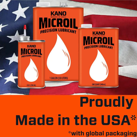 Low Viscosity Drip Oil For Small Mechanisms And Timepieces From Kroil Microil with USA flag background
