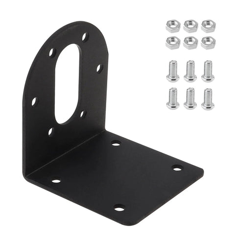 Metal mounting bracket with screws and nuts for Gear Motor 0.24 in x 0.55 in Shaft Size 1-Pack 12V Motor 100Rpm High for Rotary Equipment