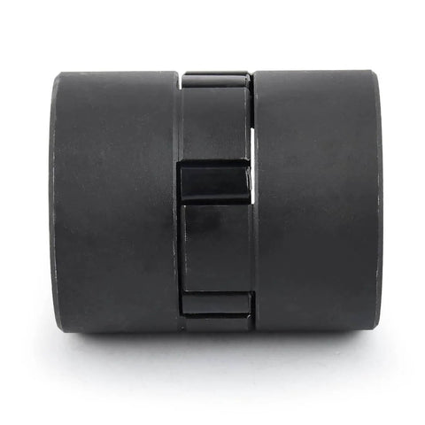 Front view of 1/2" to 1" L075 Flexible 3-Piece L-Jaw Coupling Coupler Set & Buna-N NBR Rubber Spider for Log Wood Splitter.