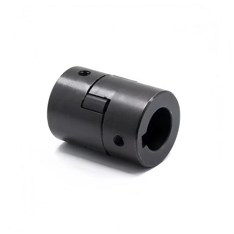 Flexible L075 3-Piece L-Jaw coupling kit with an NBR rubber insert, compact drive, 1/2 in and 3/4 in bore options, shown in side view