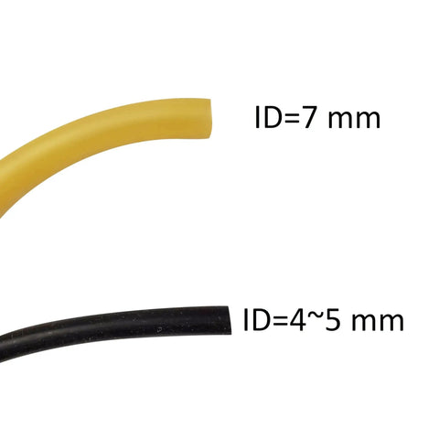 Close-up of two tubing pieces for Compact Vacuum Pump For Laboratory Filtration And Distillation Apparatus With Included Tubing.