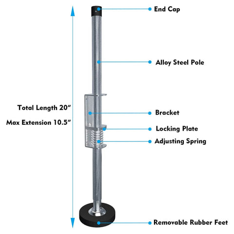 Ladder Levelers For Type II I And IA Extension Ladders Up To 32 Feet With Anti Slip Threaded Adjustable Legs For Stairs And All Surfaces Pair