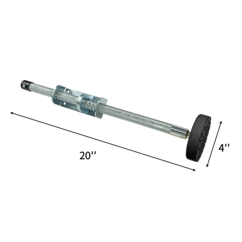 Orange Ladder Leveler Pair With 4 Inch Rubber Feet For Extension Ladders Adjustable Leg Stabilizers shown with measurements