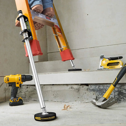 Adjustable Ladder Leveler With Anti Slip Rubber Feet for Stable Extension Ladders Universal Stair Stabilizer Rust Proof Design