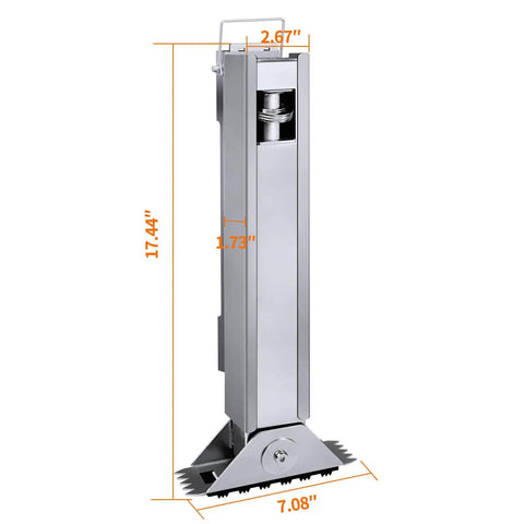 Ladder Leveler Pair For Extension Ladders, Adjustable Ground Levelers With Anti Slip Pattern Steel Poles, Side View