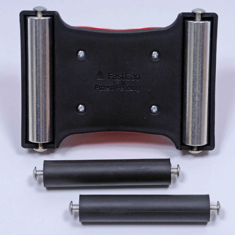 Laminate Rollers for Any PSA Application with Non-Marring Rubber Wheels - Perfect for Professional Contractors and Technicians - 98038 in black and silver