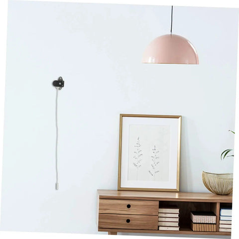 Two Pack Lamp Pull Cord Switch Replacement Rope For Wall Lamps And Ceiling Lights installed in modern living room.