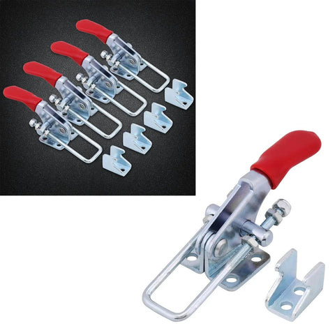 Heavy Duty Toggle Clamps 163kg Holding Capacity Latch Type Metal Clamps 4 Piece Set