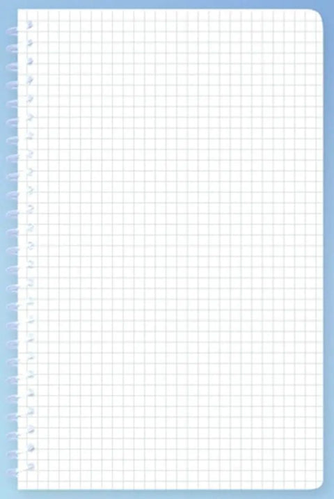 Latex Free Cleanroom Notebook With Engineer Grid, Side Spiral Bind, 5.5 x 8.5 Inches, 100 Pages, white grid paper, blue spiral binding