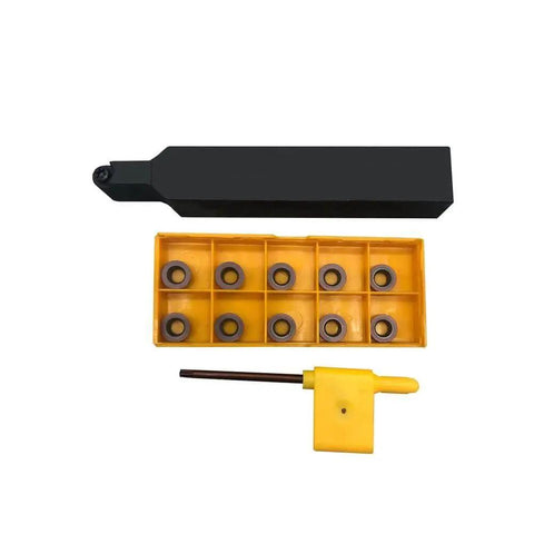 10 Pack RPMW1003 Indexable Carbide Milling Inserts And Three Quarter Inch SRDPN2020K10 Lathe Tool Holder Set With T15 Wrench