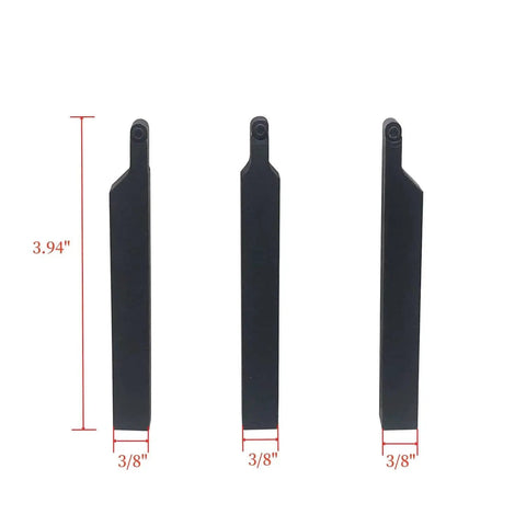 Three 3/8 inch shank holders from Pro Grade Heavy Duty Lathe Tool Holder Set For Turning And Profiling By ASZLBYM, black alloy steel.