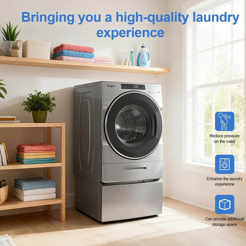 Universal Electric Pedestal Bracket And Hardware Pack For Washing Machines With Sturdy Galvanized Steel Construction under washer in laundry room