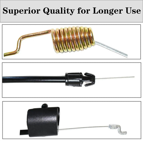Durable 65.5 inch drive control cable replacement for walk behind mowers with Z bend and OEM compatible parts.