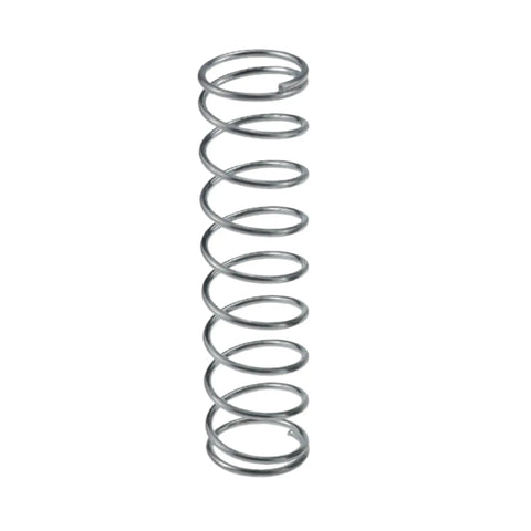 Replacement 510030702 Compression Spring for Husqvarna Craftsman Jonsered Poulan lawn tractors, silver metal spring, side view