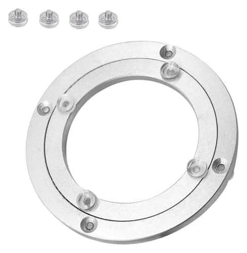 10 Inch Heavy Duty Lazy Susan Turntable Hardware Manual Swivel Ball Bearing Base with Smooth Silent Rotation Anti Slip Feet and Strong Load