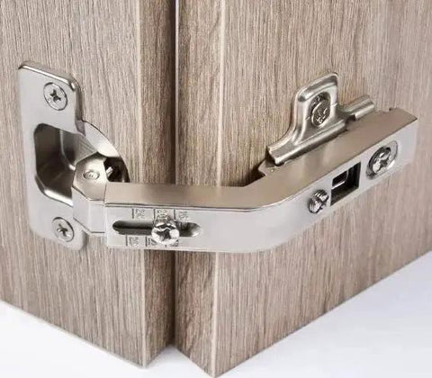 2 Pack Concealed European Style Lazy Susan Cabinet Hinges For Outer Corner Doors With Full Overlay 3D Adjustable Clip On Hinge 135 Degree Swing