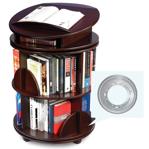 2 Pack 9 Inch Heavy Duty Lazy Susan Turntable Bearings, 5/16 Thick Galvanized Steel Swivel Plates on rotating bookcase
