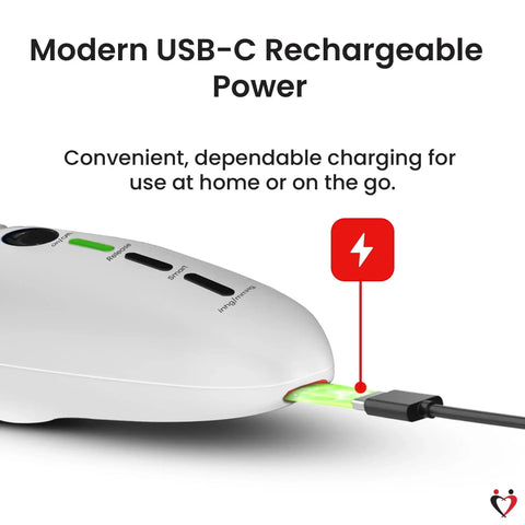 Magna Pro LCD Smart Handheld Vacuum Pump Controller With USB Rechargeable Power shown with charging cable connected