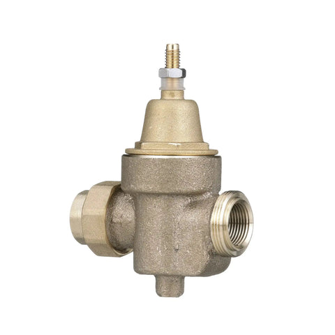 Lead Free Three Quarter Inch Water Pressure Reducing Valve And Backflow Preventer With NPT Thread Union X NPT Female, front view