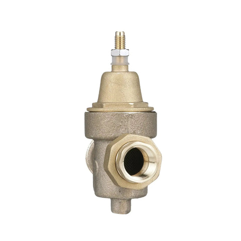 Lead Free Three Quarter Inch Water Pressure Reducing Valve And Backflow Preventer With NPT Thread Union X NPT Female, front view