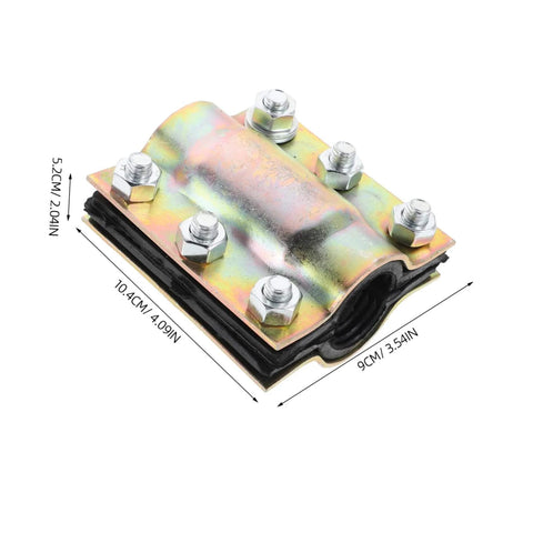 Heavy Duty Leak Repair Clamp Kit for PE PPR Steel and Iron Pipes Quick Install Emergency Leak Sealer shown with dimensions