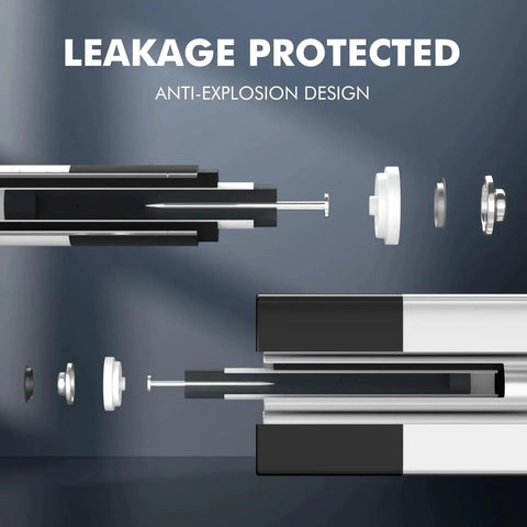 Leakage protected design of Alkaline Battery Combo Pack With 24 AA 24 AAA And 8 9V For Household Electronics emphasizing safety features.