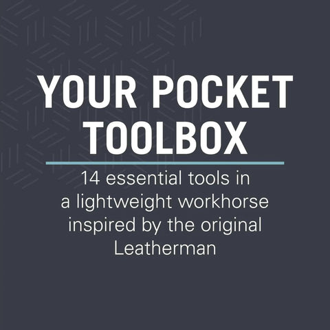 Leatherman Bond 14 In 1 Lightweight Multi Tool for Camping Hiking and Everyday Carry EDC Made in USA graphic with text 'Your Pocket Toolbox'