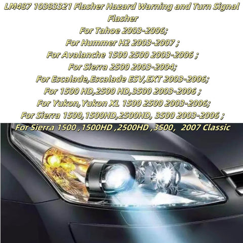 LED Flasher Turn Signal Relay For GM Trucks And SUVs Replaces LM487 10383321 15231201 15764135 10383320 EFL27 10 Pin