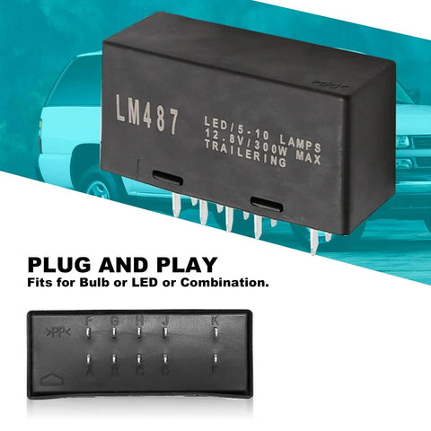 LED Flasher Relay For Turn Signals And Hazard Lights Hyperflash Fix Plug And Play Easy Install For Chevy GMC Cadillac And Hummer 03 07 Models Replaces 10383321 15764135 10383320 15231201 LM487 EFL27