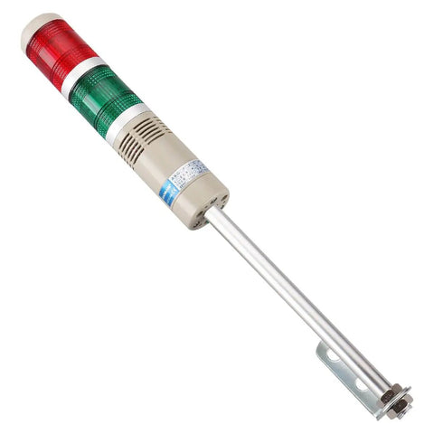 Industrial Signal Light Tower LED Red And Green With Buzzer 110V AC 2W LTA-502TJ, mounted with bracket