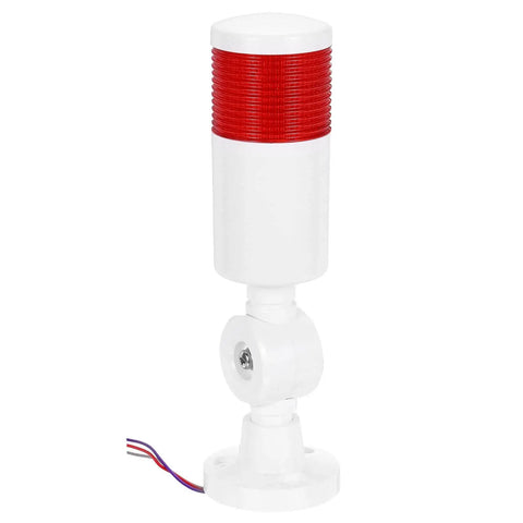 1 Layer LED Signal Warning Light Tower with Buzzer 12-24V 10A Column Stack Light for Factories and Industrial Machinery