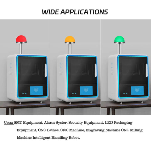 Rugged Industrial Stainless Steel Signal Light Tower With Aluminum Tube Column 24V DC AC LED Beacon Three Colors One Layer Built Tough For Factory Floor Install Easy Mount on top of control panels