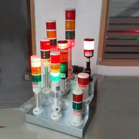 Industrial Signal Light Column LED Alarm Tower Light Indicator With Red And Green LEDs 90dB Audible Warning 24V AC 3W Power