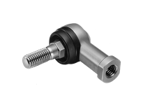 Single L-Ball Left-Hand Threaded LHSA5L M5 x 0.8 Zinc Die Cast Bearing, 5 mm bore, side view