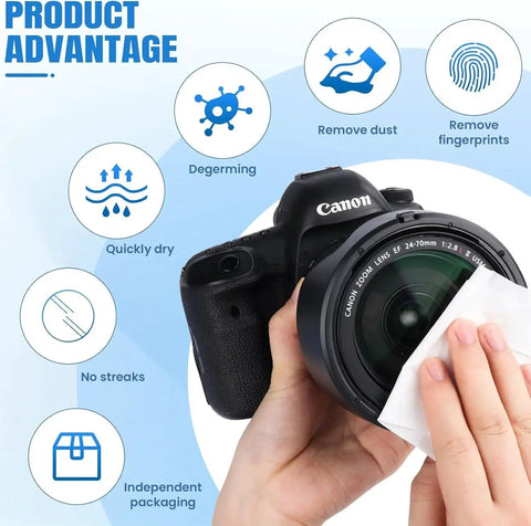 Premoistened Lens Cleaning Wipes For Glasses Phones And Cameras Pack Of 1000 used to clean camera lens