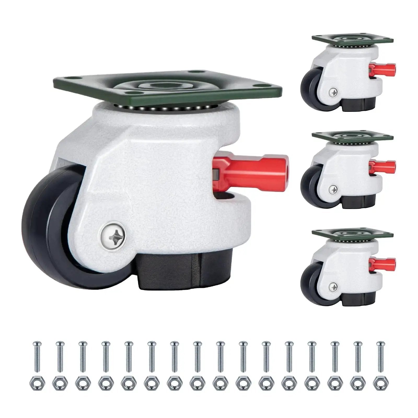 Heavy Duty Leveling Casters With 360 Degree Swivel And...