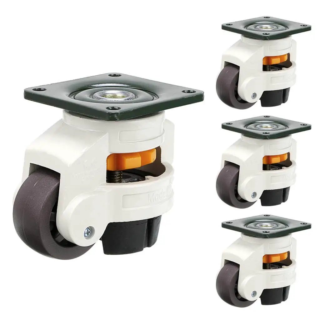 4 Piece Leveling Casters Set For Heavy Workbenches And...