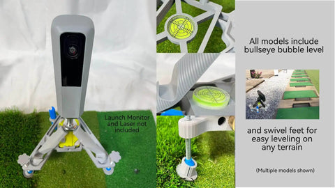 Leveling And Alignment Stand For Launch Monitors Compatible With MLM2Pro And Garmin R10 Mounting Accessory with bullseye level