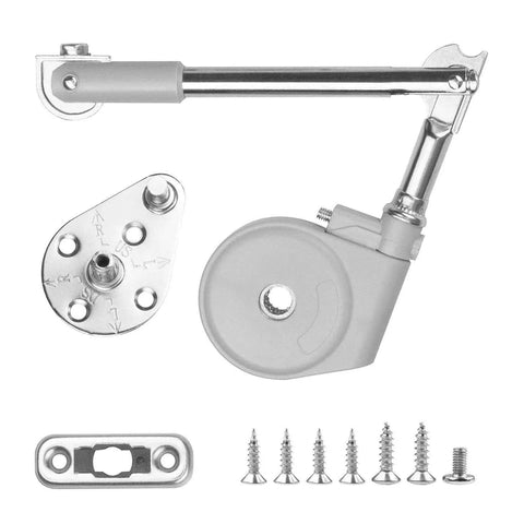 Lid Stay 105 Degree Open with Soft Close, nickel-plated steel for toy box, flap doors with installation screws and brackets