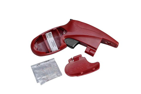 LightKeeper Pro & LED Keeper Pro Combo Pack open tool with red casing and accessory bag, shown from top view.