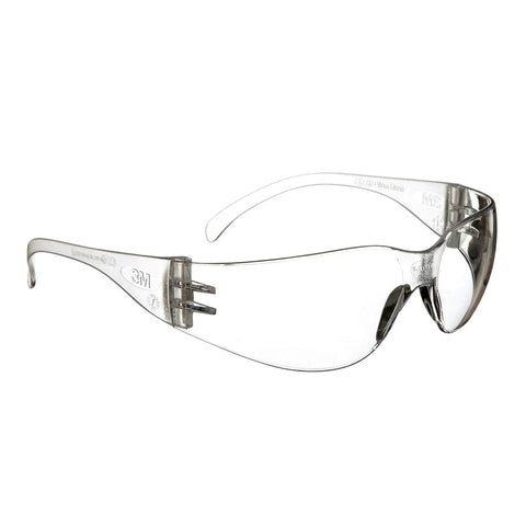 Lightweight Anti Fog Safety Glasses With Wraparound Coverage ANSI Z87 Clear Lens, side view of transparent polycarbonate design