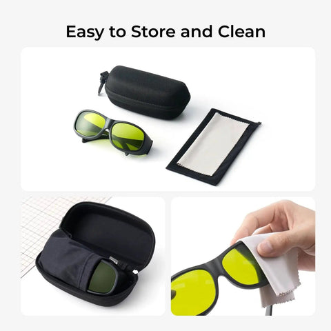 Lightweight 50g Laser Safety Glasses For F1 F1 Ultra S1 M1 D1 Pro And D1 Lasers with cleaning cloth and storage case