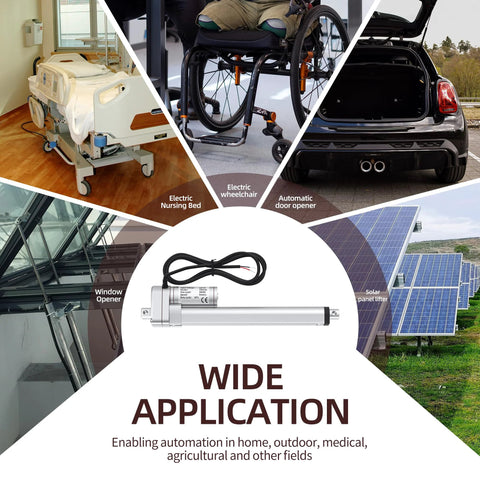 Amazon 12V linear actuator with controller, 10 inch stroke, 3000N/660lbs, waterproof, for home outdoor RV automation.