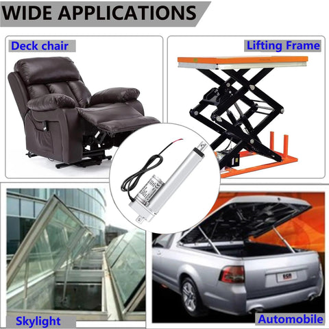 Deck chair recliner in dark brown leather upholstery for living room use
Lifting frame: scissor-lift with orange platform and black steel frame
AWINLI 12V linear actuator, 1500N (660 lb), silver with wiring
Skylight window with glass panes and metal frame, roof installation
Automobile: silver sedan with open trunk and visible cargo area