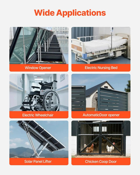 All Weather Heavy Duty 12V Linear Actuator With Mounting Bracket VEVOR 40 Inch Stroke IP65 Waterproof 675Lbs diverse applications