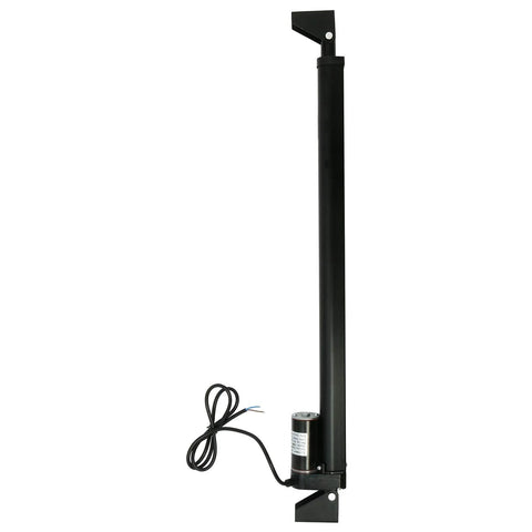 Homend black steel mounting bracket for linear actuator with attached motor and power cord