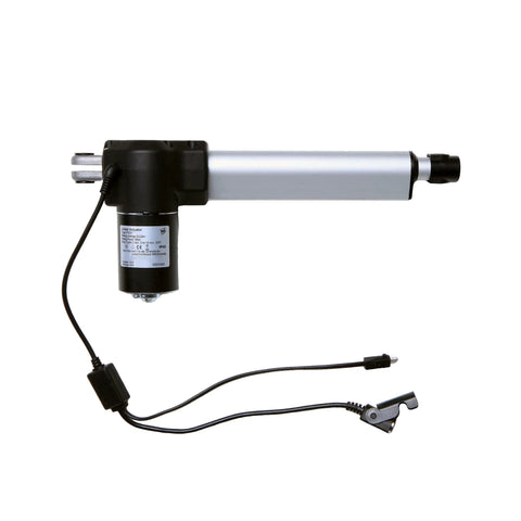 Kariwust linear actuator for power recliner, silver rod, black motor housing, wired plug