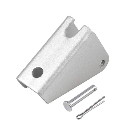 Linear actuator mounting bracket set, heavy-duty galvanized steel, silver, 2-pack with pin and cotter.